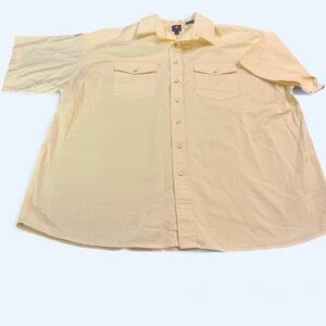 Panhandle Slim Butter Yellow pearl snap button up shirt Size XXL. 100% cotton.